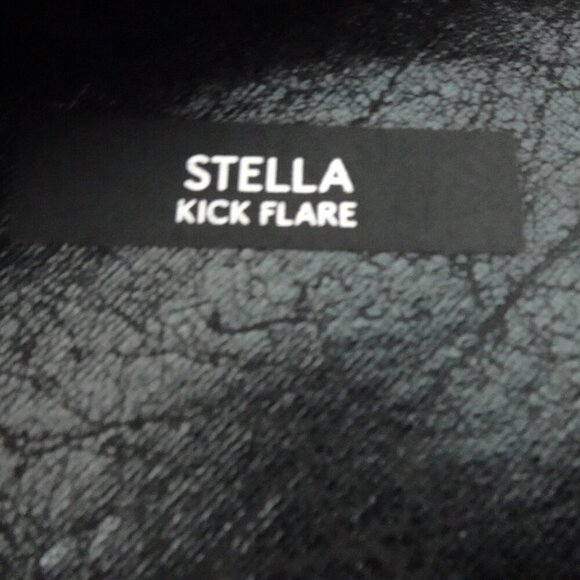 LIVERPOOL Stella Kick Flare Pants Women's Plus Size 18W Black Crackle Coated - Picture 10 of 13